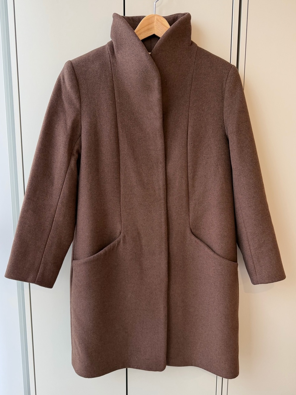 Wilfred The Cocoon Coat - Luxe Wool Cashmere -Chocolate Brown